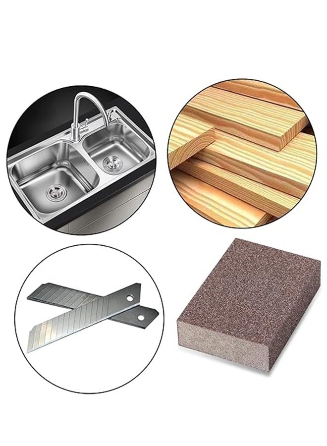 هابي دي عبوة مكونة من ستة كتل من ورق الصنفرة، كل عبوة تحتوي على 6 أنواع من الحبيبات: 60/80/120/220/180/150. إسفنج صنفرة يدوي قابل للغسل وإعادة الاستخدام، مناسب للأخشاب، الحوائط الجافة، ومعجون المعدن. - Image 2